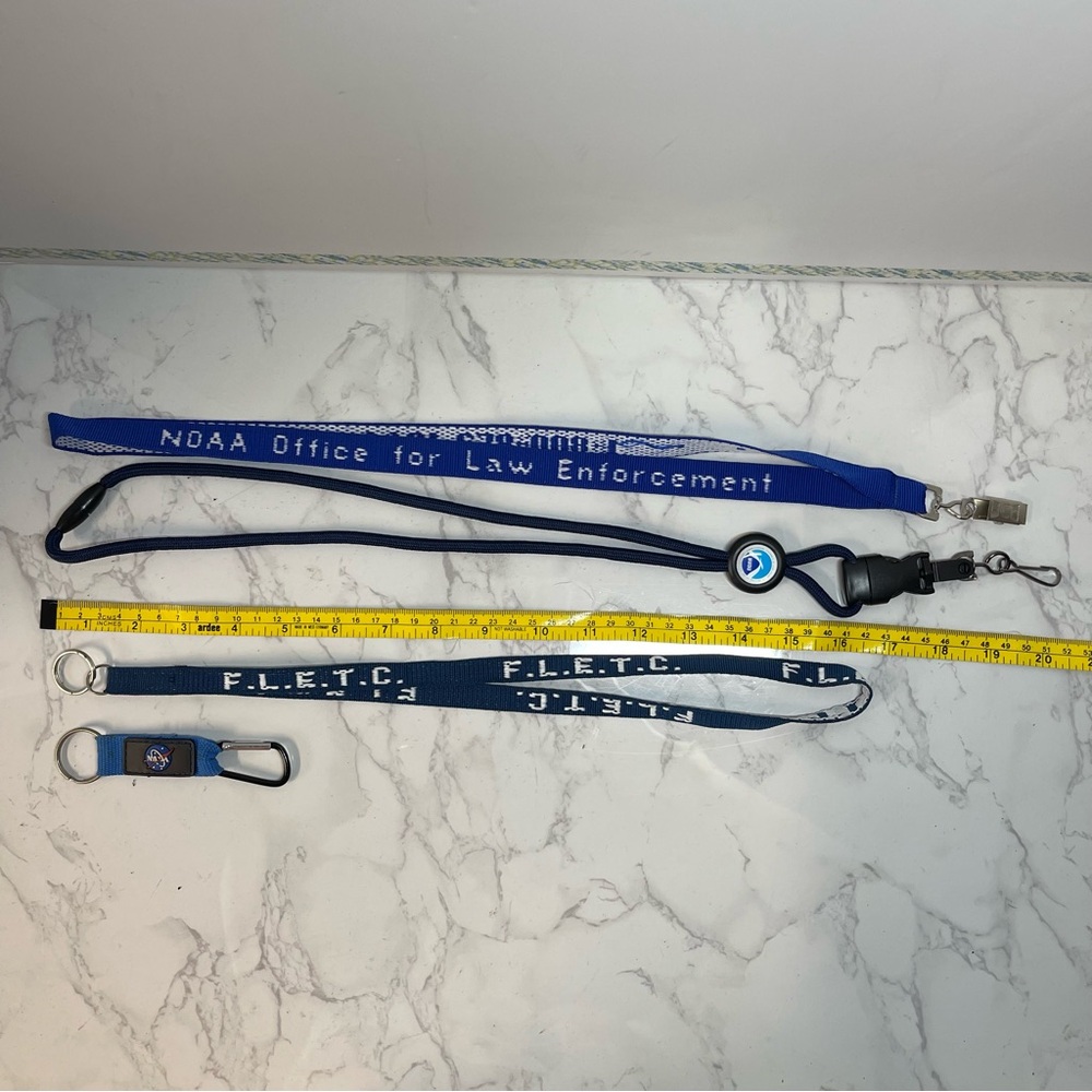 Lanyards (3)  Federal Gov- NOAA, F.L.E.T.C., Key fob - NASA